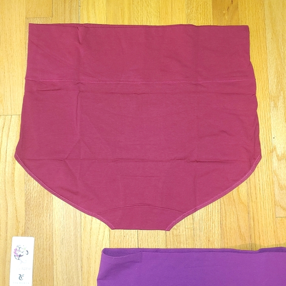 Set of 2 Purple & Merlot High Waisted Underwear Panties Women's US SIZE 9 XXL - Picture 8 of 9